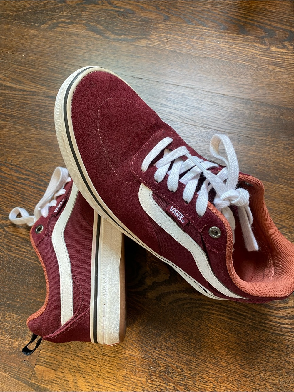 Vans burgundy low top - 8.5 women’s